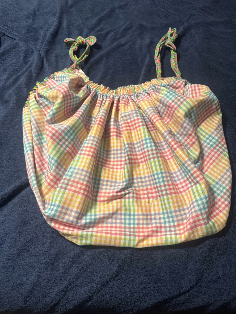 Multicolor Plaid Hobo Bag - Women